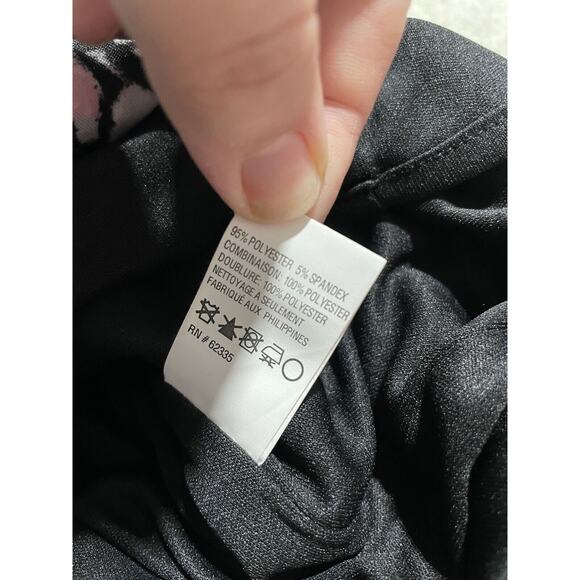 Saks Fifth Avenue Cocktail scuba sheath dress size 6 black lace Floral A17548 - Picture 10 of 10